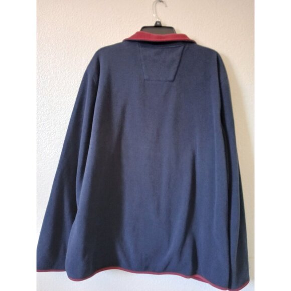 Nautica Men’s Fullzip Fleece Jacket -Navy/Maroon-Pockets-Sz XXL - Picture 3 of 15